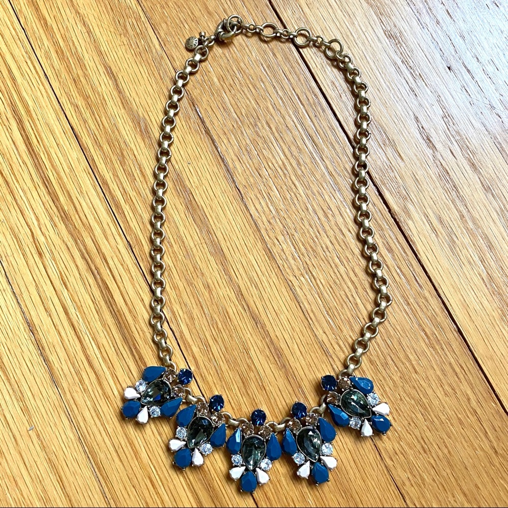 J. Crew Navy and Pink Necklace